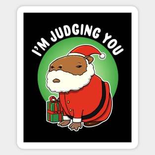 I'm Judging You Capybara Christmas Sticker